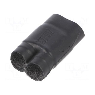 Cable breakout | glued | black | elastomer | -75÷150°C | No.of term: 2