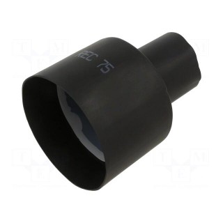 Heat shrink boot | 85/42mm | black | Diam.after shrinking: 21/21mm