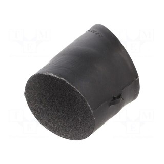 Heat shrink boot | angular,glued | 16mm | black | -75÷150°C | RAYCHEM