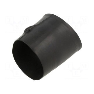 Heat shrink boot | glueless,angular | 14mm | black | polyolefine