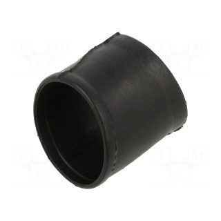 Heat shrink boot | glueless,angular | 18mm | black | -75÷150°C