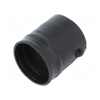 Heat shrink boot | glueless,straight | L: 55mm | black | elastomer