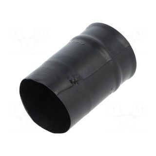 Heat shrink boot | glueless,straight | L: 80mm | black | elastomer