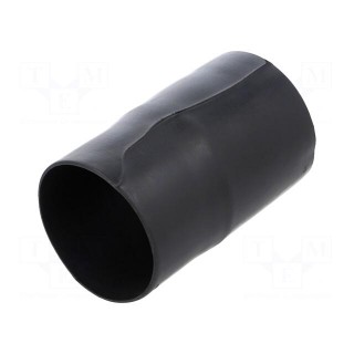 Heat shrink boot | glueless,straight | L: 130.3mm | black | elastomer