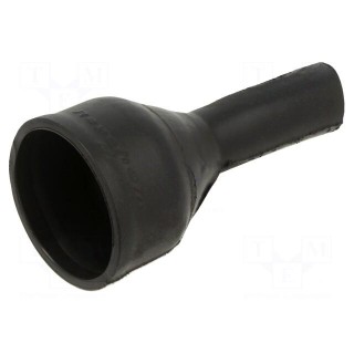 Heat shrink boot | glueless,straight | 6.3mm | black | -75÷150°C