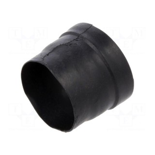 Heat shrink boot | straight,glued | 11mm | L: 19mm | black | -75÷175°C