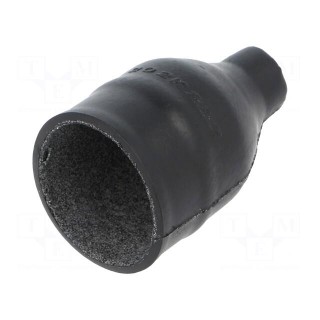 Heat shrink boot | straight,glued | L: 55mm | black | elastomer
