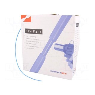 Heat shrink sleeve | 2: 1 | 1.2mm | L: 10m | blue | cardboard packaging