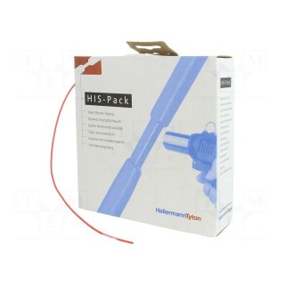 Heat shrink sleeve | 2: 1 | 1.2mm | L: 10m | red | cardboard packaging