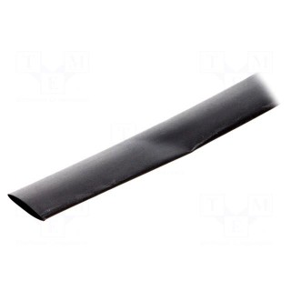 Heat shrink sleeve | 2: 1 | 12.7mm | L: 5m | black | Wall thick: 0.6mm