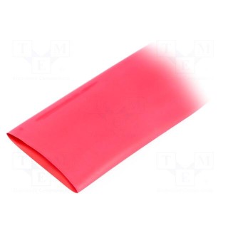 Heat shrink sleeve | 2: 1 | 50.8mm | L: 1.2m | red | polyolefine | 5pcs.