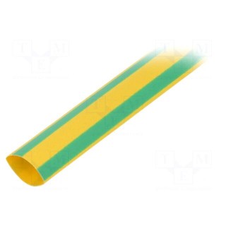Heat shrink sleeve | 3: 1 | 12mm | L: 1m | yellow-green