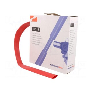 Heat shrink sleeve | 3: 1 | 18mm | L: 4m | red | cardboard packaging