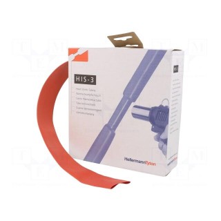 Heat shrink sleeve | 3: 1 | 24mm | L: 3m | red | cardboard packaging