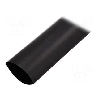 Heat shrink sleeve | 3: 1 | 50mm | L: 1m | black | Wall thick: 2.7mm