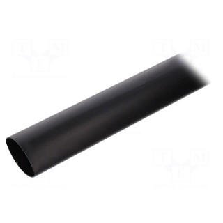 Heat shrink sleeve | 4: 1 | 40mm | L: 1m | black | Wall thick: 2.5mm