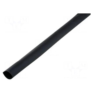 Heat shrink sleeve | glued | 2: 1 | 3.2mm | L: 1000mm | black | -55÷125°C
