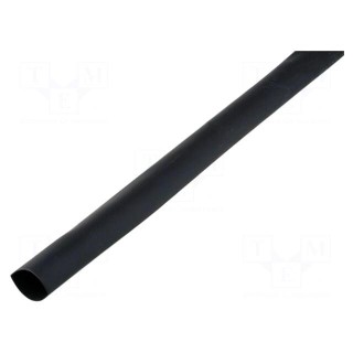 Heat shrink sleeve | glued | 2: 1 | 4.8mm | L: 1000mm | black | -55÷125°C
