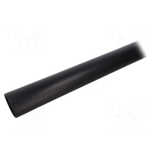 Heat shrink sleeve | glued | 30mm | L: 1m | black | Temp: -55÷110°C | MA47