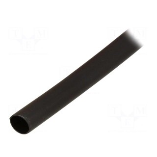 Heat shrink sleeve | glued | 3: 1 | 9.5mm | L: 1m | black | polyolefine