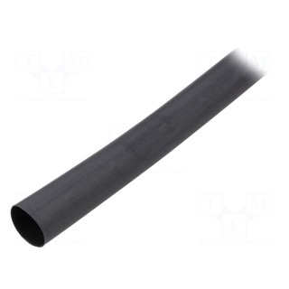 Heat shrink sleeve | glued | 4: 1 | 12mm | L: 1.2m | black | polyolefine