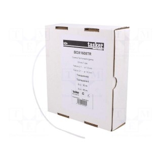 Heat shrink sleeve | glueless | 2: 1 | 1.6mm | L: 10m | transparent