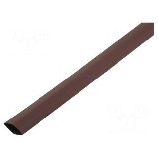 Heat shrink sleeve | glueless | 2: 1 | 12.7mm | L: 1m | brown | -55÷125°C