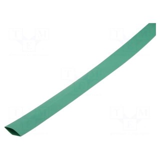 Heat shrink sleeve | glueless | 2: 1 | 3.2mm | L: 1m | green | polyolefine