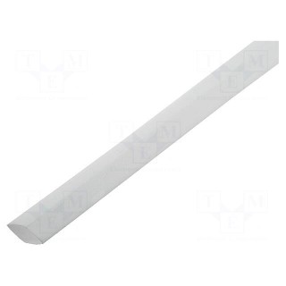 Heat shrink sleeve | glueless | 2: 1 | 4.8mm | L: 1m | white | polyolefine