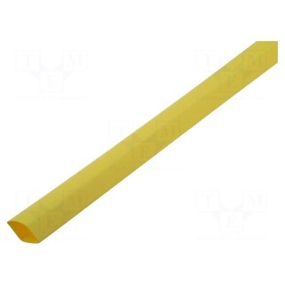 Heat shrink sleeve | glueless | 2: 1 | 12.7mm | L: 1m | yellow | -55÷125°C