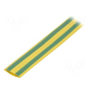 Heat shrink sleeve | glueless | 2: 1 | 12.7mm | L: 1m | yellow-green