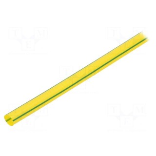 Heat shrink sleeve | glueless | 2: 1 | 12.7mm | L: 1m | yellow-green