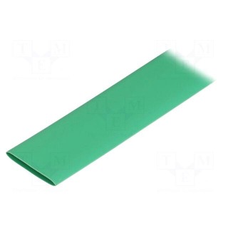 Heat shrink sleeve | glueless | 2: 1 | 16mm | L: 1m | green | polyolefine