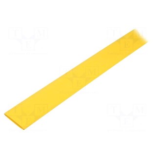 Heat shrink sleeve | glueless | 2: 1 | 16mm | L: 1m | yellow | polyolefine