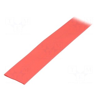 Heat shrink sleeve | glueless | 2: 1 | 16mm | red | polyolefine | reel