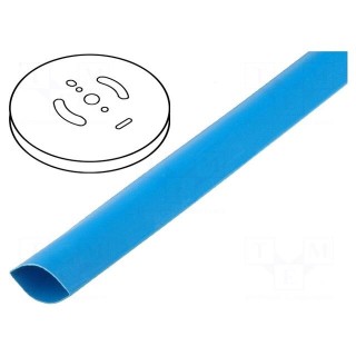 Heat shrink sleeve | glueless | 2: 1 | 4.8mm | blue | polyolefine | reel