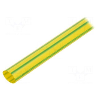 Heat shrink sleeve | glueless | 2: 1 | 19mm | L: 1m | yellow-green