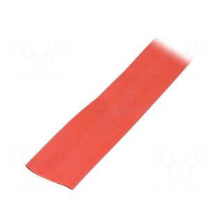 Heat shrink sleeve | glueless | 2: 1 | 19mm | red | polyolefine | reel