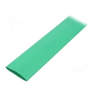 Heat shrink sleeve | glueless | 2: 1 | 32mm | L: 1m | green | polyolefine