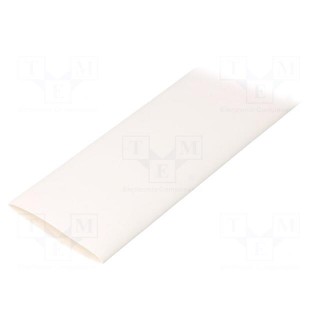 Heat shrink sleeve | glueless | 2: 1 | 32mm | L: 1m | white | polyolefine