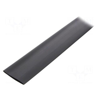 Heat shrink sleeve | glueless | 2: 1 | 38.1mm | L: 1m | black