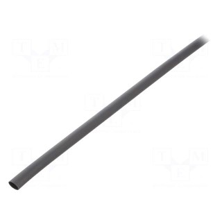 Heat shrink sleeve | glueless | 2: 1 | 6.4mm | L: 1m | black | polyolefine