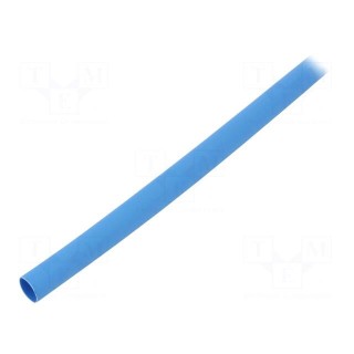Heat shrink sleeve | glueless | 2: 1 | 6.4mm | L: 1m | blue | polyolefine