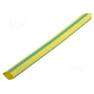 Heat shrink sleeve | glueless | 2: 1 | 6.4mm | L: 1m | yellow-green