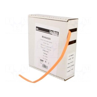 Heat shrink sleeve | glueless | 2: 1 | 6.4mm | L: 5m | orange