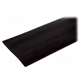 Heat shrink sleeve | glueless | 2: 1 | 76.2mm | L: 1m | black | -55÷125°C