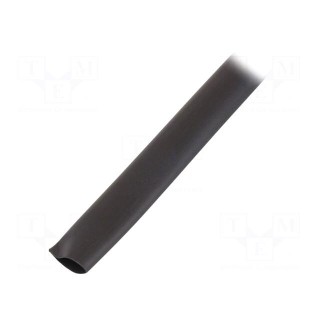 Heat shrink sleeve | glueless | 2: 1 | 9.5mm | black | polyolefine | reel