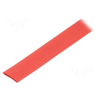Heat shrink sleeve | glueless | 2: 1 | 9.5mm | red | polyolefine | reel