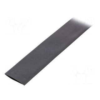 Heat shrink sleeve | glueless | 3: 1 | 15mm | L: 1m | black | polyolefine