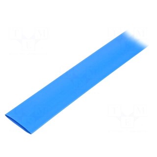 Heat shrink sleeve | glueless | 3: 1 | 24mm | L: 1.2m | blue | polyolefine